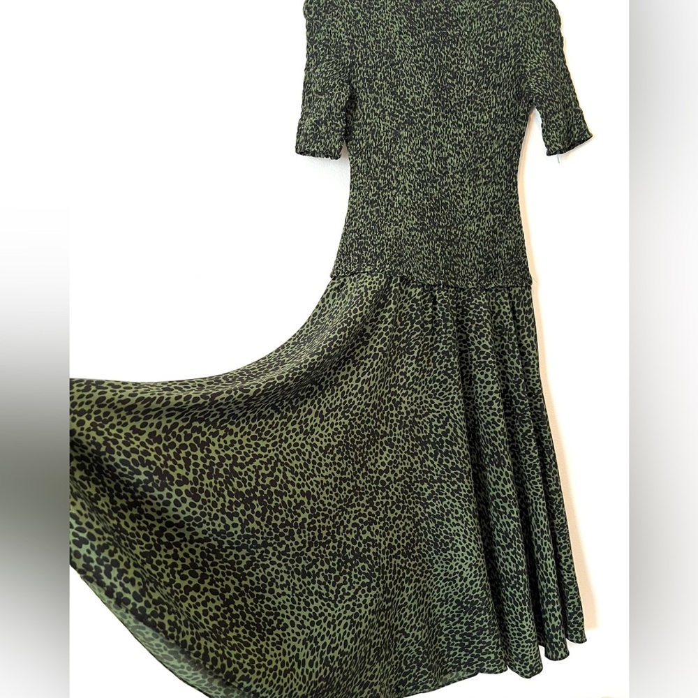 Proenza Schouler Black and Green Midi Dress - Picture 8 of 11